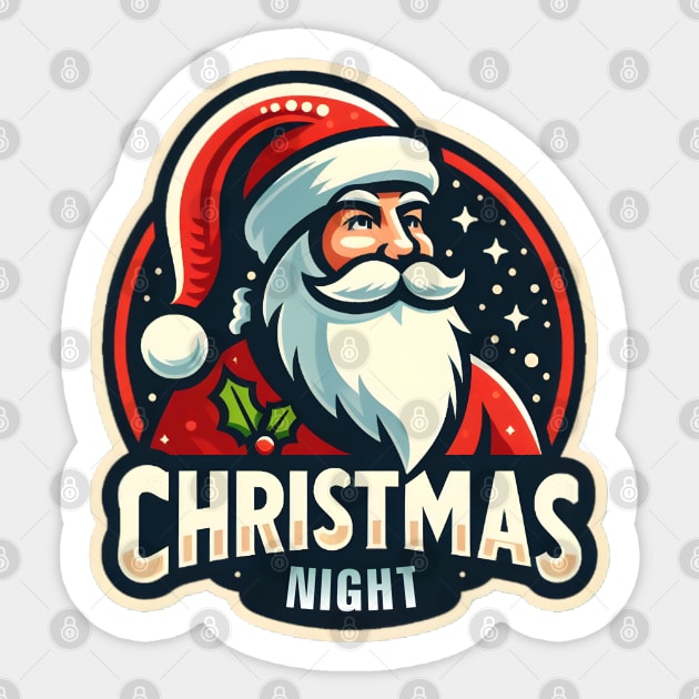 Christmas Night With Santa Claus Sticker by TeeVee